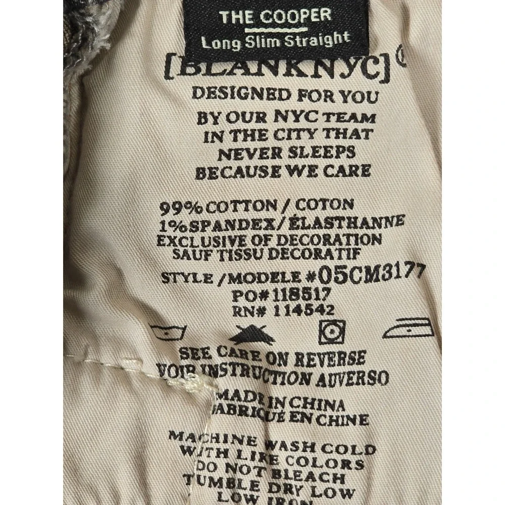 BLANKNYC The Cooper Long‎ Slim Straight Jeans Dark Wash Size 31 with Side Stripe